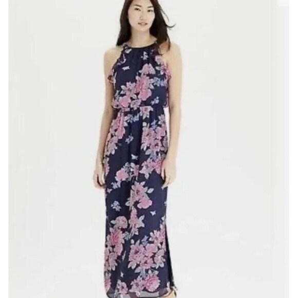 Old Navy Dresses & Skirts - XSP Navy Floral Halter Maxi Dress